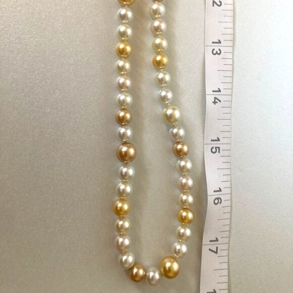 Vintage Cookie Lee Faux Pearl Knotted Necklace - Picture 5 of 7